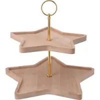 Eh Excellent Houseware Etagere Ster Bamboe 2-Laags