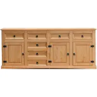 Ebuy24 Dressoir New Mexico met 7 laden en 3 deurtjes.