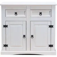 Ebuy24 New Mexico wit dressoir met 2 deuren en 2 laden 91,5cm breed.