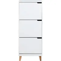 Hioshop Mena - Schoenenkast - Wit hout.