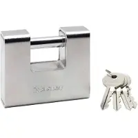 Masterlock 90mm wide x 30mm zinc alloy body with hardened steel armour - hardened 690EURD