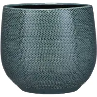 Mica Decorations Bloempot - midnight blauw - keramiek - 25 x 20 cm - Plantenpotten
