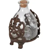 Esschert Design Wespenvanger/wespenval transparant glas in gietijzeren frame 15 cm - Ongediertevallen - Ongediertebestrijding