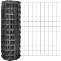 vidaXL Euroomheining, staal, 10 x 1,2 meter, grijs