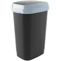 Curver Dual Swing Bin Prullenbak - 50L - 31x42x62cm - Zwart/Grijs
