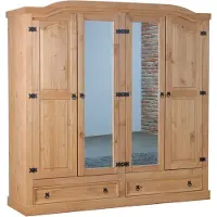Ebuy24 New Mexico 4-deurs kledingkast met spiegel.