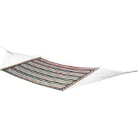 VIVERE Sunbrella gewatteerde 2-persoons hangmat Kleur: zwart/groen/...