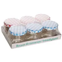Cosy & Trendy Inmaakbokaal Met Gekleurde Deksel - 330 Ml - 6 Stuks