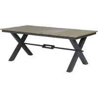 Garden Impressions Robusto tafel 200x100xH76 VW vintage teak/ carbon black