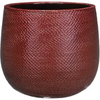 Mica Decorations Plantenpot - bordeaux rood - keramiek - 19x21 cm - Plantenpotten