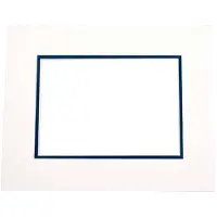 Packlinq Passepartout Dubbeldik Ivoor/donker Blauw 50.8x61cm Met 39.7x49.9cm Venster (10 Stuks)