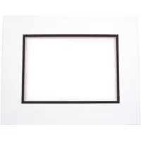 Packlinq Passepartout Dubbeldik Wit/zwart 27.9x35.6cm Met 20.3x27cm Venster (10 Stuks)