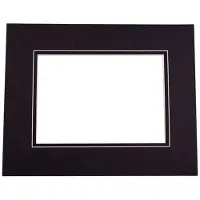 Packlinq Passepartout Dubbeldik Zwart/zwart 40.6x50.8cm Met 27x34.6cm Venster (10 Stuks)