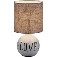 RL Lampenkap tafellamp Esna Love 16cm grijs