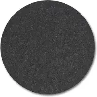 Zeller 8x Ronde onderleggers/placemats voor borden donkergrijs 38 cm - Placemats