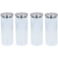 Alpina 4x Glazen snoepjes / pasta pot 25 cm - Voorraadpot