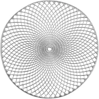 Zeller 8x Ronde onderleggers/placemats voor borden zilver 30 x 45 cm - Placemats