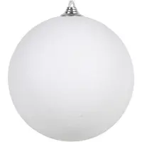 Othmar decorations Kerstbal - wit - D25 cm - kunststof - glitter - Kerstbal