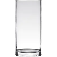 Hakbijl Glass Cilinder Design Bloemenvaas - transparant - 12 x 30 cm - Vazen