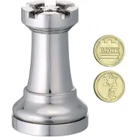 Eureka Cast Chess Puzzle - Rook - Silver