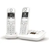 Gigaset AS690A Duo, analoge/DECT-telefoon, draadloze headset, 100 meter bereik, wit