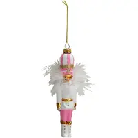 Clayre & Eef Roze Kerstbal notenkraker 4*4*17 cm 6GL3319