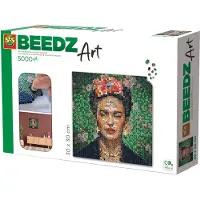 SES Creative - Beedz Art - Frida Kahlo - 5000 Strijkkralen met Grondplaten en Strijkvellen - Vanaf 12 Jaar