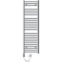 ECD-Germany Badkamerradiator Elektrisch Met Verwarmingselement 1200w - 400 X 1500 Mm - Chroom - Recht Met Zijaansluiting
