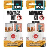 Bison 2x rollen Bison montagekit tape original 19 mm x 1,5 m - Tape (klussen)