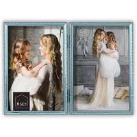 HAES deco - Duo Verzilverde Fotolijst Parma 2x 13x18 Cm - Dvp12418-1