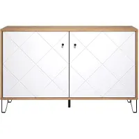 Ebuy24 Touch dressoir 2 deuren eiken decor, wit mat.