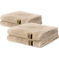 Benza Luxe Handdoeken - Badhanddoek - 100% katoen - 600 g/m² - 50 x 100 cm- Créme - Set Van 4 stuks