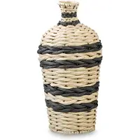 Dijk Natural Collections Vaas riet 18x18x37cm naturel-zwart zwart Keramiek Vaas