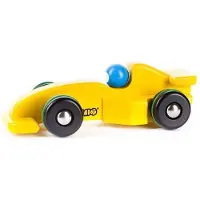 Bajo Holz Formule 1 racewagen - speelgoedauto, geel, duurzaam