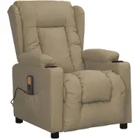 vidaXL Massagestoel kunstleer cappuccinokleurig