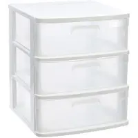 Forte Plastics Ladeblok/bureau organizer - 3x lades - L40 x B39 x H49.5 cm - Ladeblok