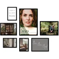 HAES deco - Collage set met 7 kunststof fotolijsten zwart Easy Frame - EFS102B