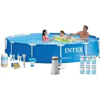 Intex Framezwembad, rond - 366x76 cm - 4-delig, model S22458