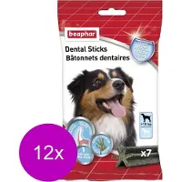 Beaphar 12x Dental Sticks voor honden >10kg - Hondensnack - 7 sticks per verpakking