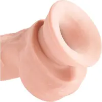 King Cock - King Cock - Triple Density Fat Dildo met Balzak - 24 cm