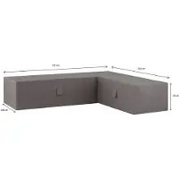 Madison Loungesethoes Grey 235x235x70 cm