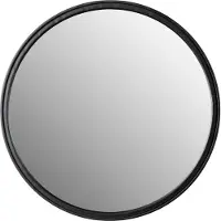 White Label Matz spiegel rond zwart