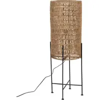 Dutchbone Vloerlamp Kari rotan | natuurlijke vezel naturel 30x30x95 cm vloerlampen | NADUVI