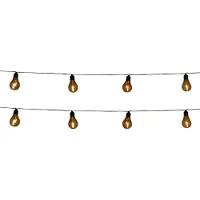 Anna's Collection 2x stuks solar buiten feestverlichting lichtsnoeren met 10 lampjes/bollampjes 450 cm - tuinverlichting - LED sfeerverlichting