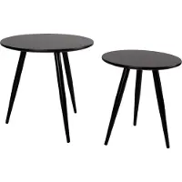 White Label Bijzettafel Daven Black (2-Delig)