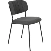 White Label Stoel Jolien Black Dark Grey