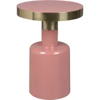 Zuiver Glam Bijzettafel roze/goud