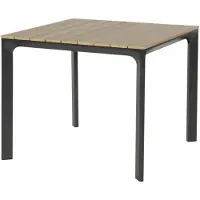 Lesli Living Arezzo tuintafel vierkant polywood teaklook 90x90 cm