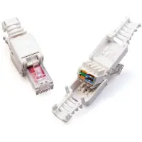 Technetix RJ45 connector Cat6 | UTP (Voor stugge kern, Field plug, 2 stuks)
