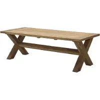 Garden Impressions Colombia Tafel 240X100X77cm Natural Teak Legs 12X12cm